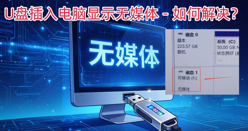 解决U盘显示无媒体问题