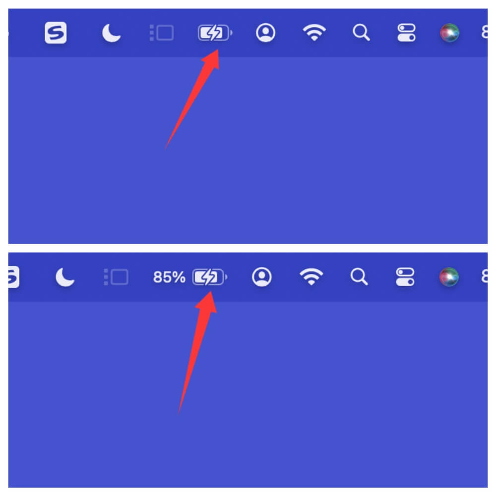 Mac菜单栏电池不显示百分比
