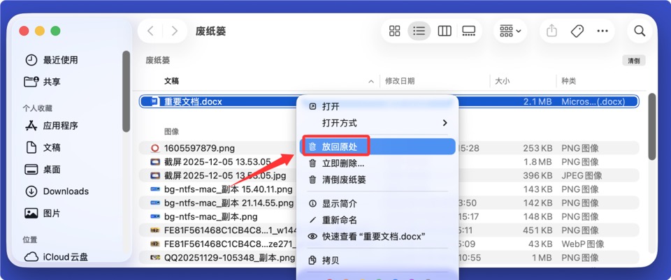 Mac回收站文件恢复方案