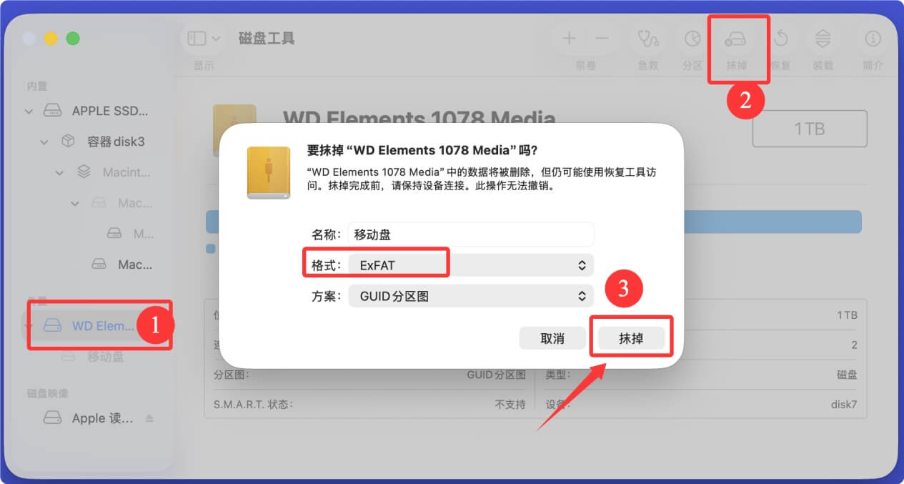 在Mac上装载和读写NTFS硬盘