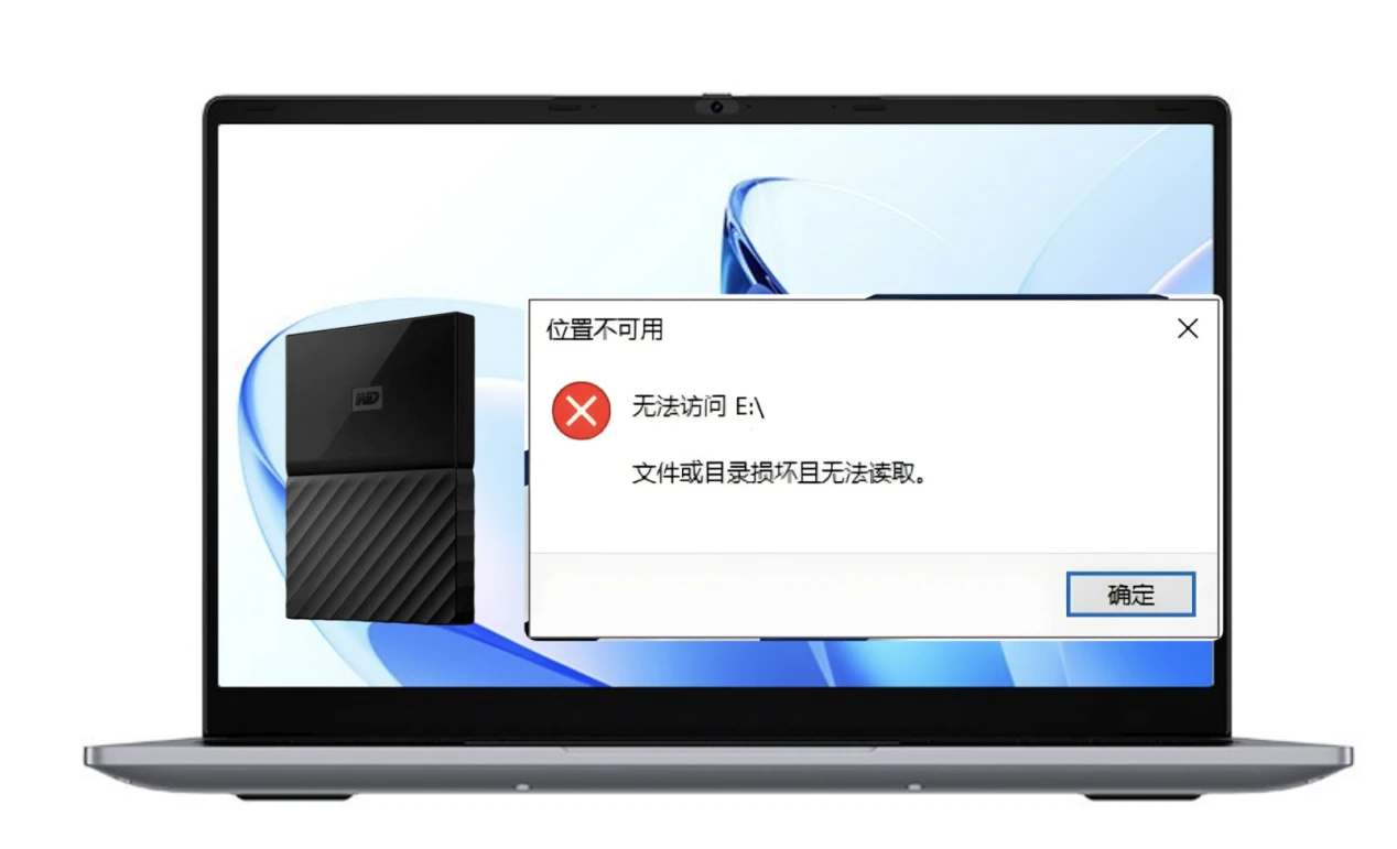 移动硬盘文件或目录损坏且无法读取